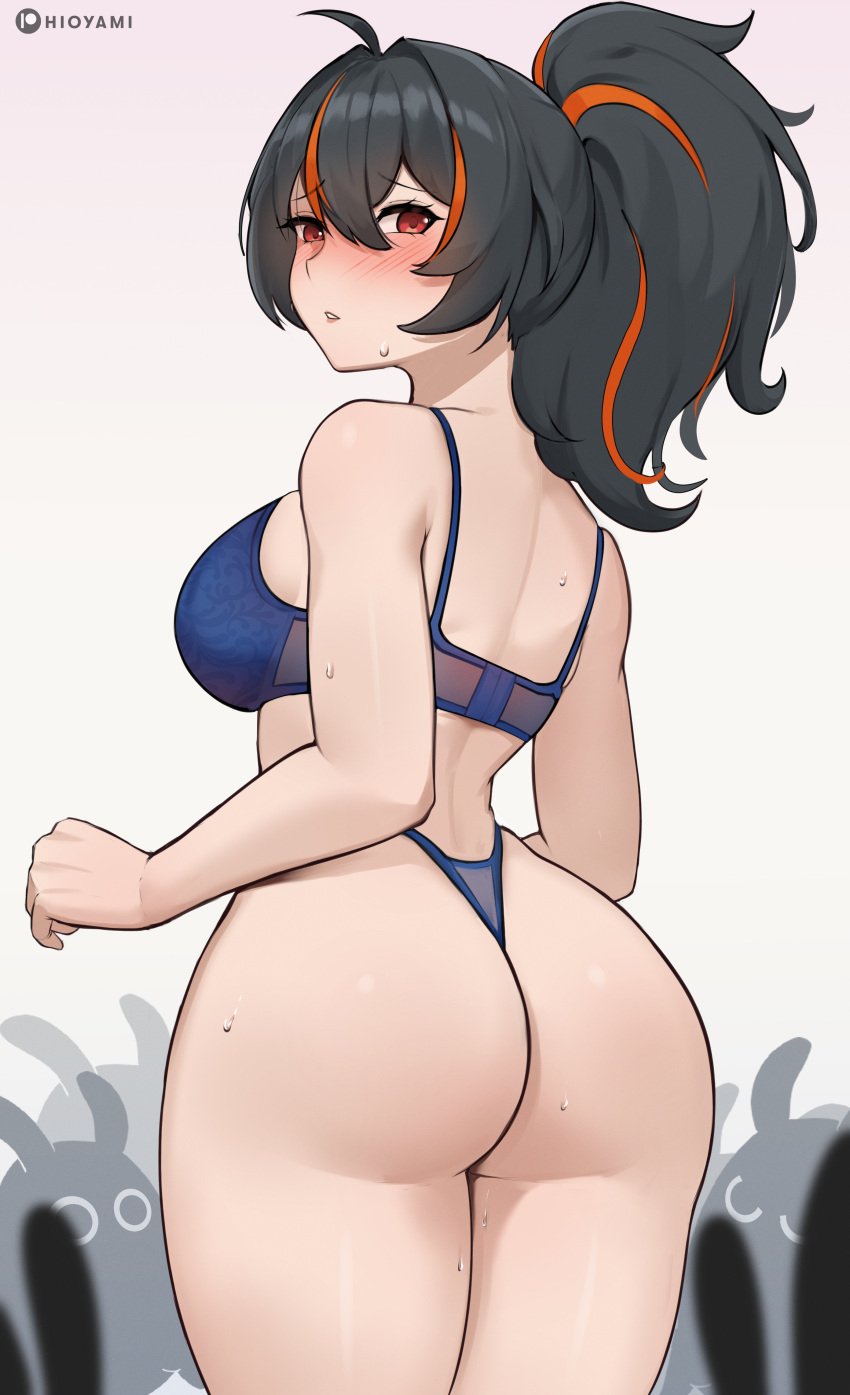 1girls absurd_res ass ass_focus big_ass big_breasts blush blush blushing_at_viewer breasts female female_focus female_only hi_res highres hioyami hourglass_figure huge_breasts light-skinned_female light_skin long_hair looking_at_viewer round_ass slim_waist solo solo_female solo_focus thick_thighs thighs wide_hips zenless_zone_zero zhu_yuan