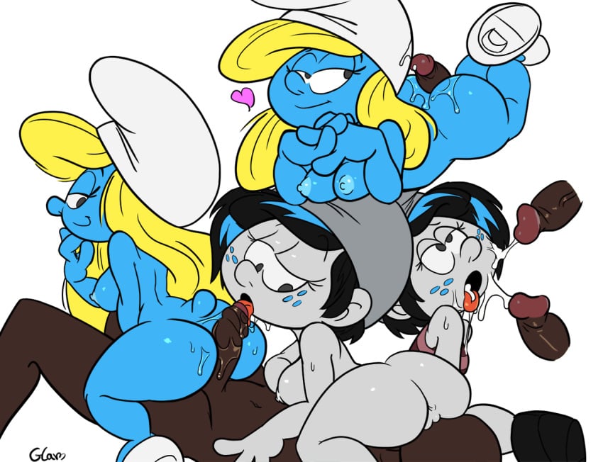 breasts cum hanna-barbera human humanoid mammal penis pussy smurf smurfette the_smurfs