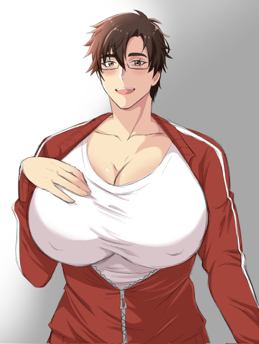 1boy big_breasts busty busty_boy gatocafe12 male male_breasts male_only male_tits male_with_breasts original