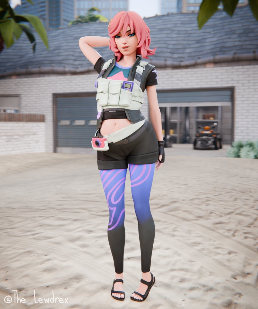 fortnite lewdrex pregnant skye_(fortnite) sports_sandals undercover_skye_(fortnite)