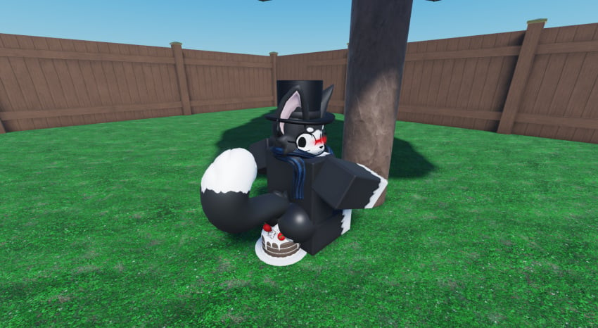 3d ass blush butt cat_tail cub cute cute_face domestic_cat fetish furry furry_male furry_tail kemono looking_back maxy_(sillymaxy) messy r34 roblox roblox_avatar roblox_studio robloxian rr34 sitting_on_cake tagme teenager young