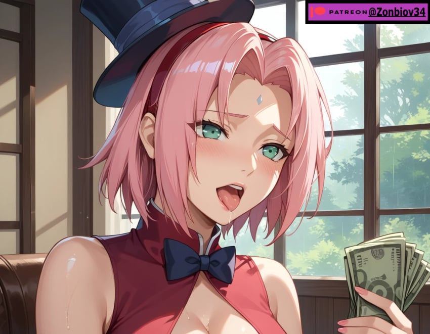 ai_generated money naruto naruto_(series) naruto_shippuden sakura_haruno sex zonbiov34