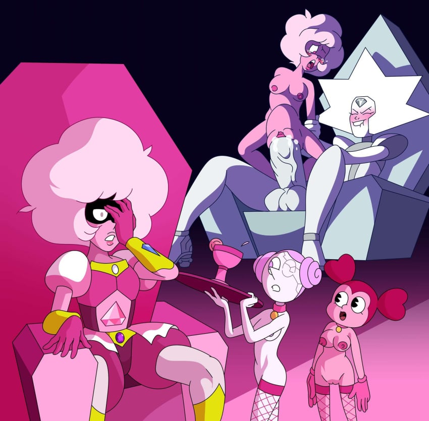 cartoon_network diamond_authority futa_on_female futanari gem_(species) huge_cock kishinpain pink_diamond_(steven_universe) pink_pearl_(steven_universe) rape spinel_(steven_universe) steven_universe tight_fit vaginal_penetration vaginal_sex white_diamond_(steven_universe)