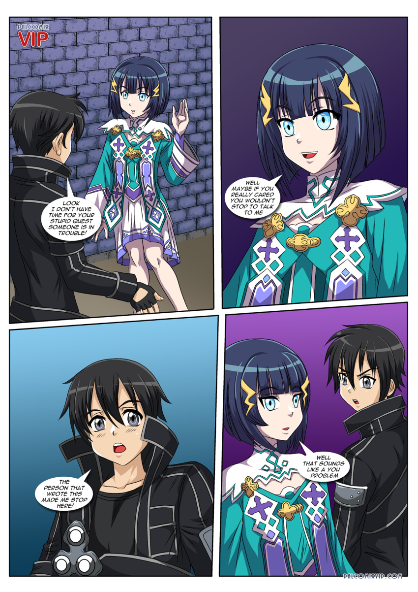 aincrad bbmbbf comic female fourth_wall_broken kirigaya_kazuto kirito no_laughing_matter palcomixvip.com premiere sword_art_online tagme