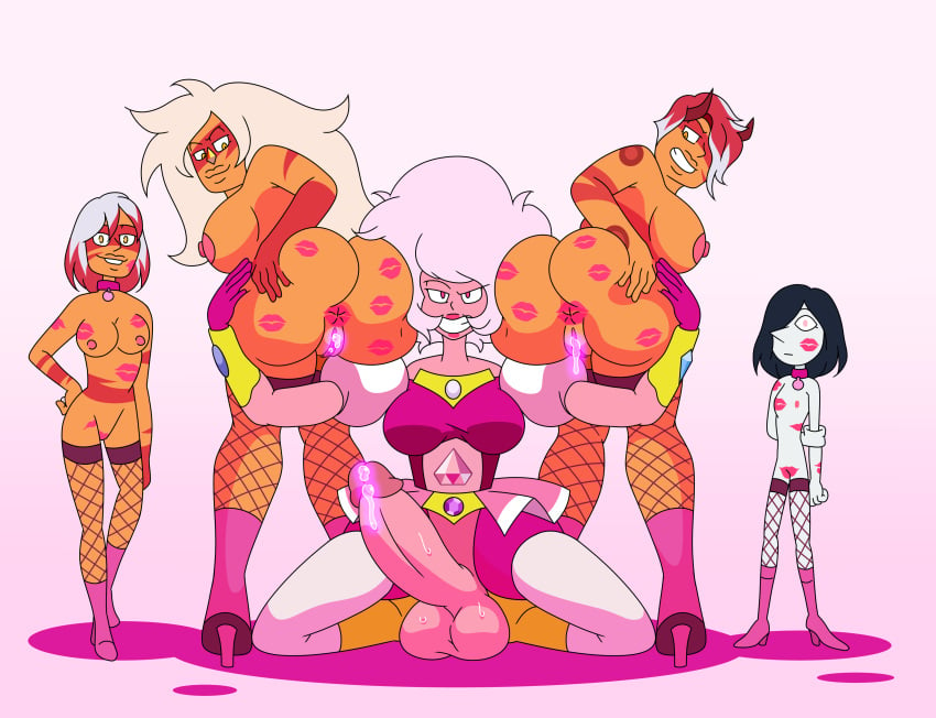 anus diamond_authority fishnets futanari heels high_heel_boots high_heels jasper_(steven_universe) steven_universe