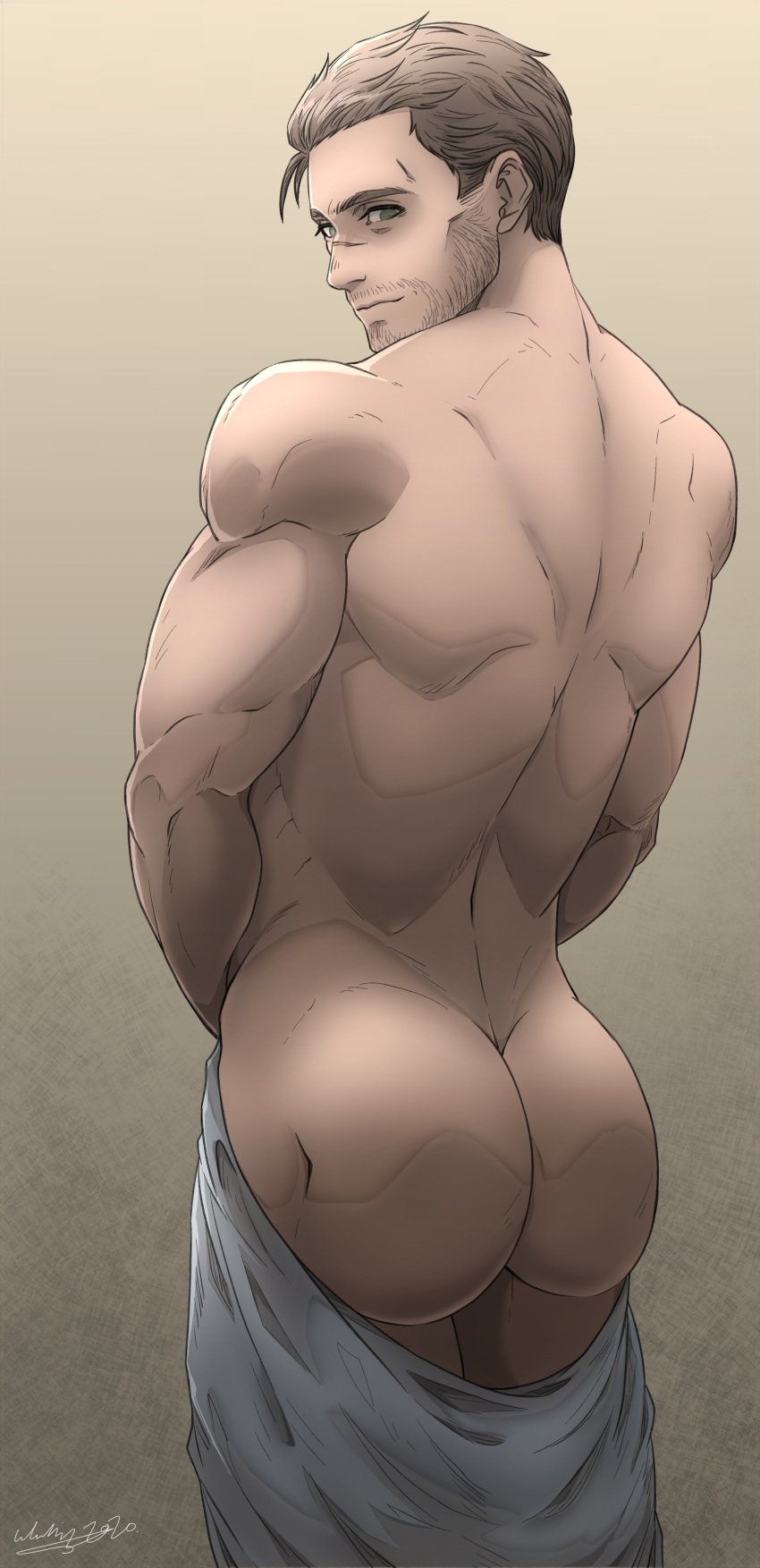 abs ass bara beard biceps detroit:_become_human gavin_reed male male_nipples male_only manly muscular_male nipples nude pecs wyatt_wu1020