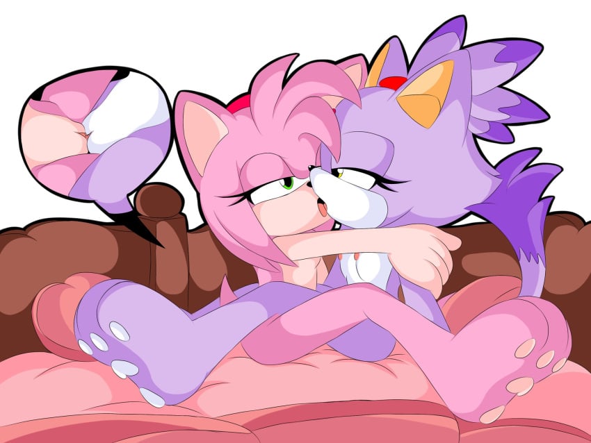 amy_rose anthro anthro_female anthro_only blaze_the_cat female/female furry furry_female furry_only j_nsfw lesbian mobian_(species) sonic_(series) sonic_the_hedgehog_(series) tagme tribadism yuri