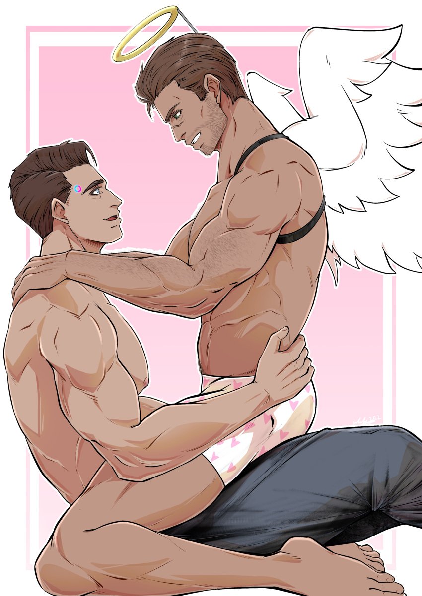 abs android bara biceps detroit:_become_human gavin_reed gay male male/male male_only manly muscular_male pecs rk900 wyatt_wu1020