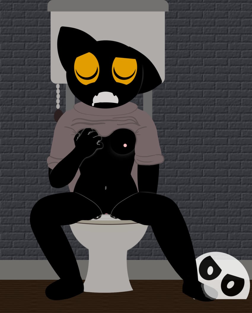 bathroom breast_grab breasts closed_eyes clothed clothing clothing_lift cunnilingus drooling feet feline female fur ghost hand_on_breast holidays hopkins invalid_tag licking magic_cat_academy mammal momo_(google) oral pussy pussy_juice saliva sex shirt shirt_lift sitting spirit spread_legs spreading toilet toilet_bowl tongue tongue_out vaginal_penetration