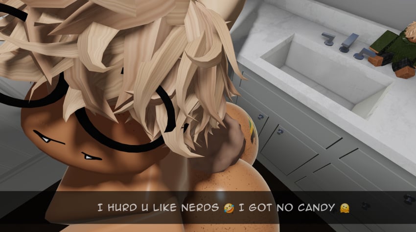 1boy 3d 3d_(artwork) big_ass blonde_hair bottom_heavy bottomless bunny_ears bunny_tail fat_ass femboy fluffy_hair freckled_skin freckles_on_ass gay glasses grinding hair_over_eyes looking_back male_only messy_hair nerdy rabbit_ears raceplay roblacked roblox roblox_avatar robloxian seductive selfie shortstack showing_teeth snapchat snooky_(aro) suggestive_gesture tanned_skin tattoo tattoo_on_butt text voluptuous_male wearing_glasses