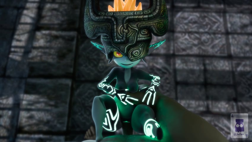 1girls 3d 3d_model aceclaper blender blender_(software) blender_cycles bodypaint breasts dark-skinned_female female ganondorf ganondorf_(twilight_princess) girl_on_top grabbing green_skin imp_midna midna partial_male shortstack size_difference small_breasts smaller_female the_legend_of_zelda the_legend_of_zelda:_twilight_princess twilight_princess unseen_male_face