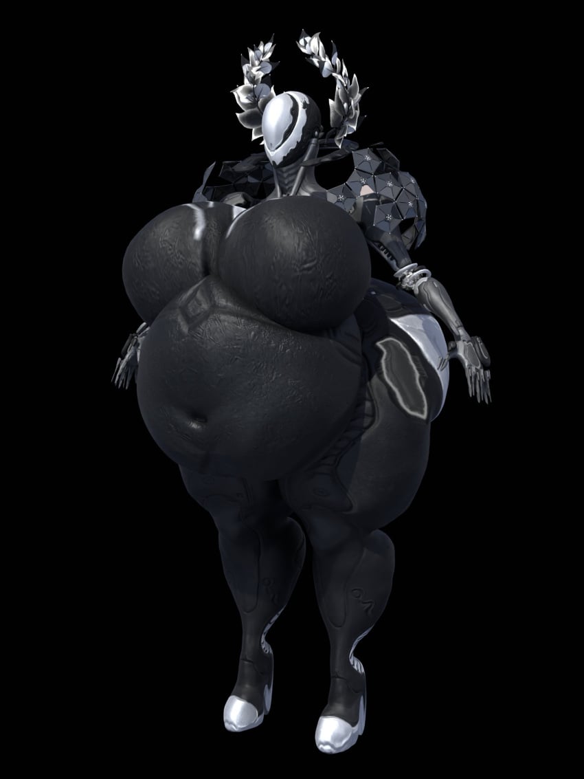 bbw big_belly big_breasts breasts chubby cleavage female high_heels huge_belly huge_breasts mag_(warframe) overweight overweight_female qzk_forte tagme thick_thighs warframe wide_hips