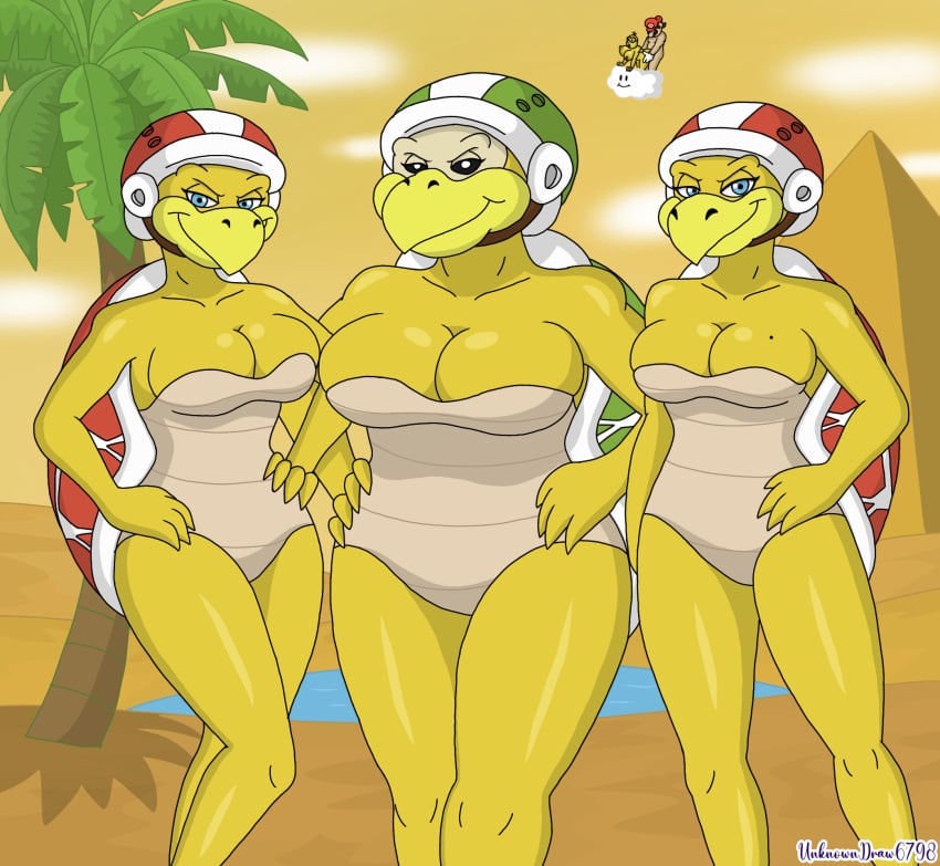 anthro breasts desert fire_bros. hammer_bros. lakitu_girl mario mario_(series) nintendo nude sex shell super_mario_bros. unknowndraw6798