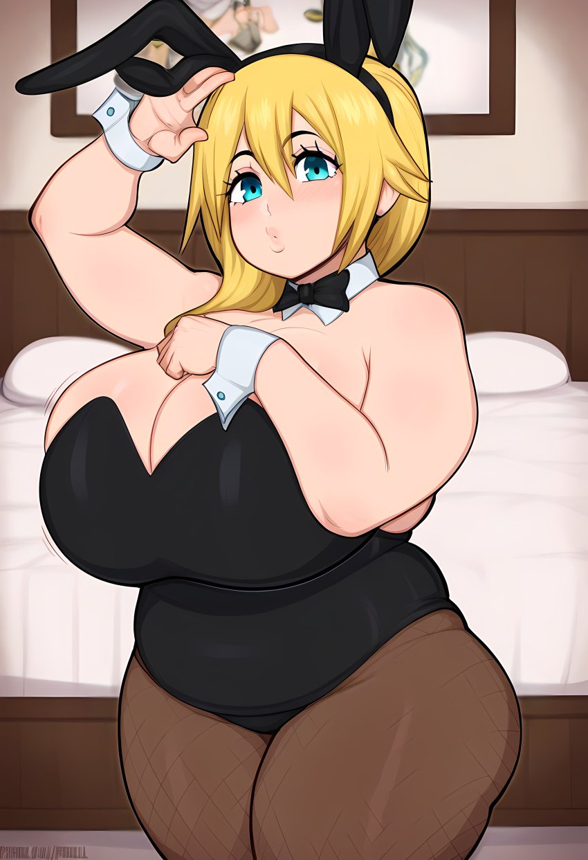 ai_generated bunnysuit casino chubby huge_breasts kingdom_hearts namine