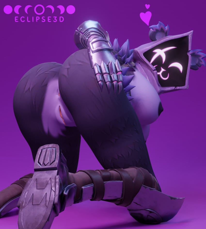 3d 3d_(artwork) 3d_model 3d_render :3 anthro ass ass ass_focus ass_grab butt_focus butt_grab clawed_fingers claws doggy_style doggy_style doggy_style_position eclipse3d fortnite fortnite:_battle_royale furry furry_ass furry_female furry_only naked naked_boots naked_female posing purple_background purple_fur raven_team_leader video_game_character video_games