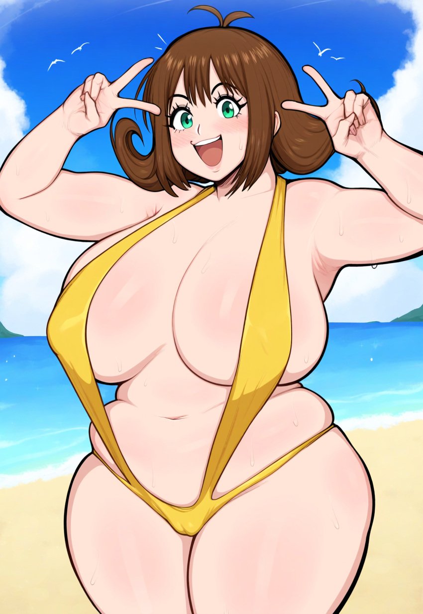 ai_generated beach bikini chubby final_fantasy final_fantasy_viii huge_breasts selphie_tilmitt