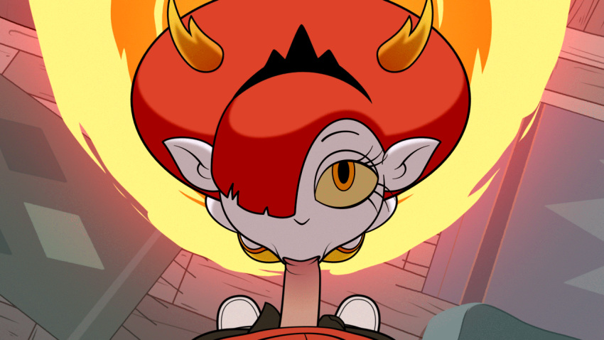 animated disney disney_xd fellatio female hair_over_one_eye hekapoo horns long_hair marco_diaz monster_girl oral orange_eyes penis pointy_ears portal pov raidon_dimentional_land red_hair source_request star_vs_the_forces_of_evil straight tagme