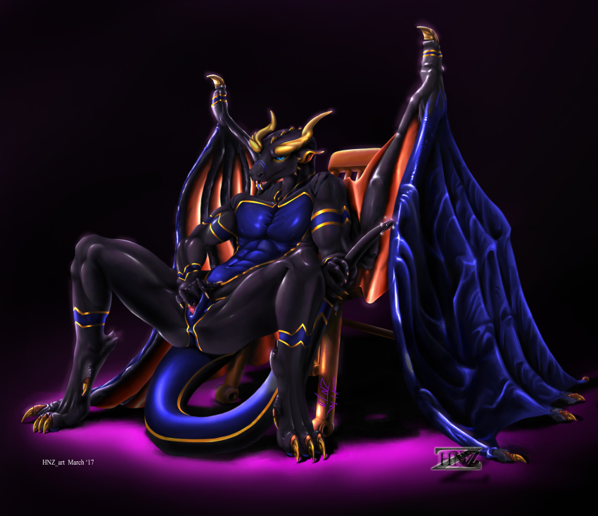 2017 anthro bedroom_eyes big_wings biped claws cum docking dragon eglan full-length_portrait half-closed_eyes hnz looking_at_viewer male male_only membranous_wings muscular muscular_male nude orgasm penetration penis pinup portrait pose scalie seductive sharp_claws signature sitting slit slit_play snout solo toe_claws watermark western_dragon wing_claws wings