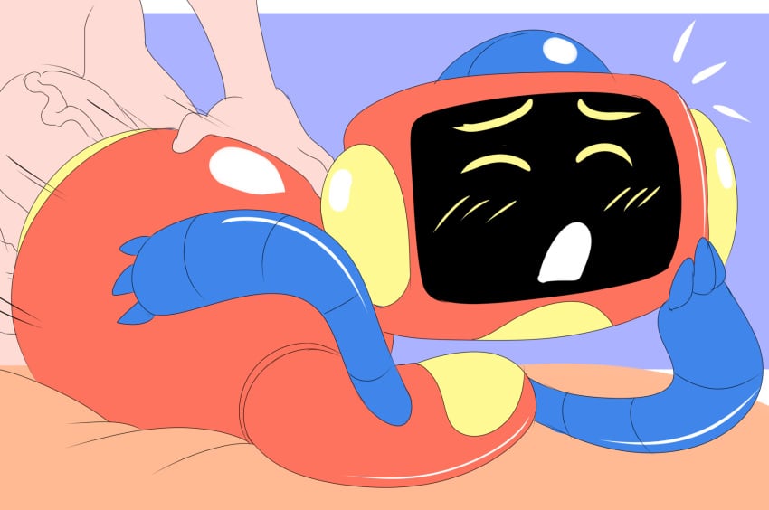 anal anal_sex clydebot_(discord) den_(artist) discord hyper_penis on_bed penis robot tagme transparent_background vein veiny_penis