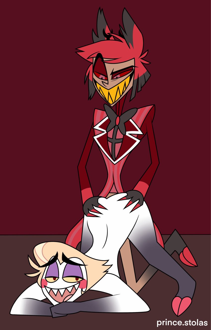 alastor_(hazbin_hotel) deer demon gay hazbin_hotel lucifer_morningstar_(hazbin_hotel) radioapple