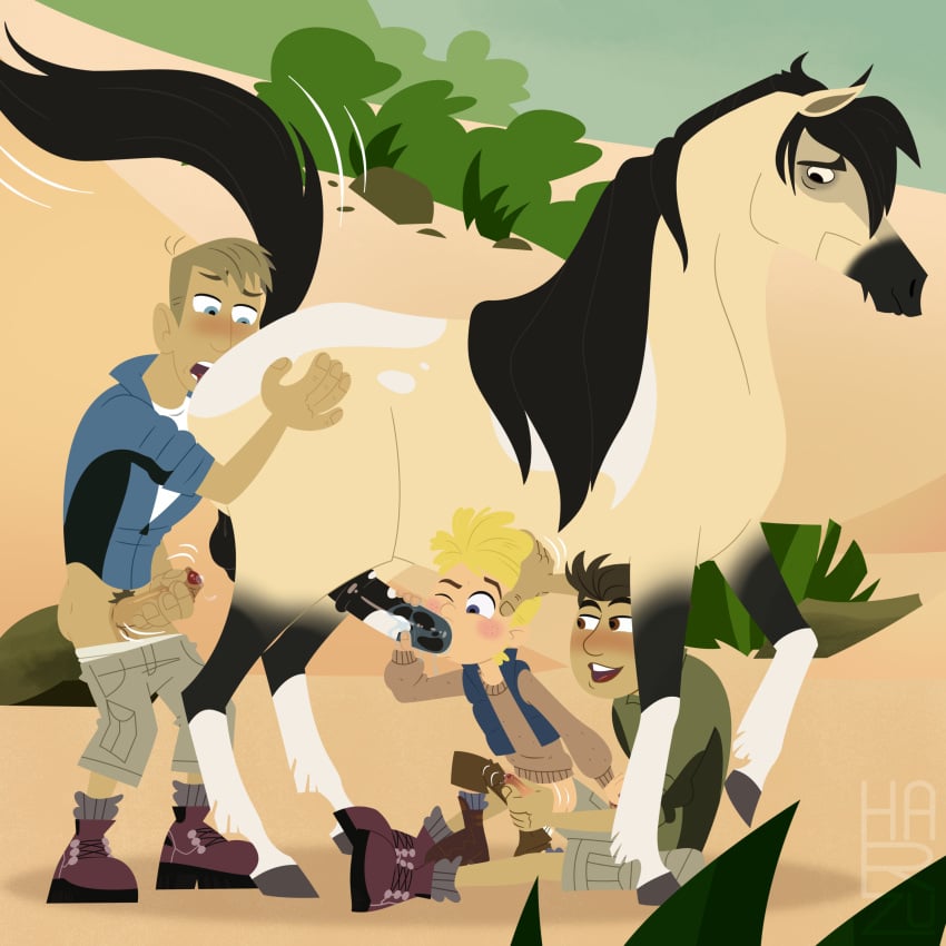 beastiality chris_kratt gay harzu horse horsecock male_only martin_kratt unknown_character zoophilia