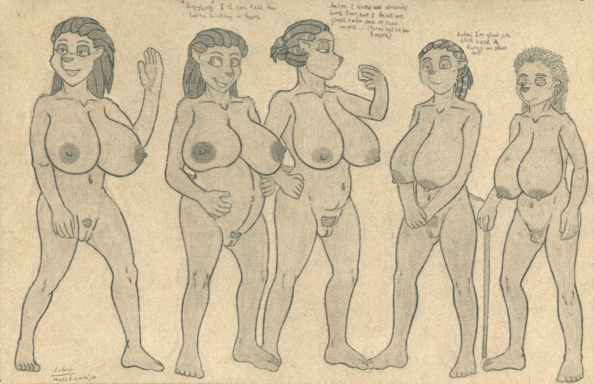 age_progression anthro areola big_breasts breasts elderly_female female genitals hair hi_res holding_object ka_sarra lobar mammal markings mature_anthro mature_female nipples porcupine pregnant pregnant_anthro pregnant_female pubes pussy rodent sagging_breasts simple_background slightly_chubby solo spots spotted_markings traditional_media_(artwork)