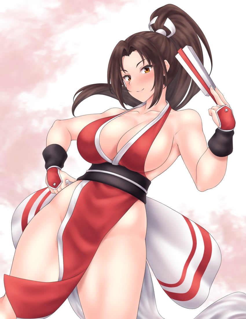 1girls female female_only fully_clothed hiballista king_of_fighters mai_shiranui solo solo_female tagme