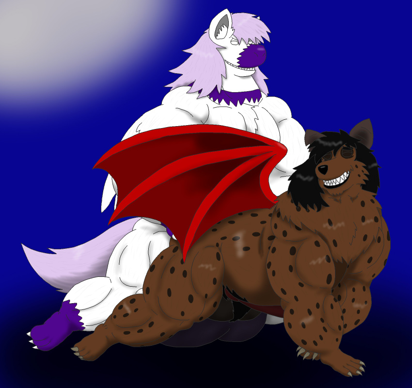 alythewolfcat anthro balls bat big_balls canid canine canis doggy_style duo equid equine from_behind_position genitals happy happy_sex hi_res horse huge_balls hybrid hyena hyper hyper_balls hyper_genitalia joseph_vincent knot knotted_penis leaf-nosed_bat male male/male mammal microbat musclegut muscular muscular_male penis sex spotted_hyena vampire_bat wings wolf yangochiropteran