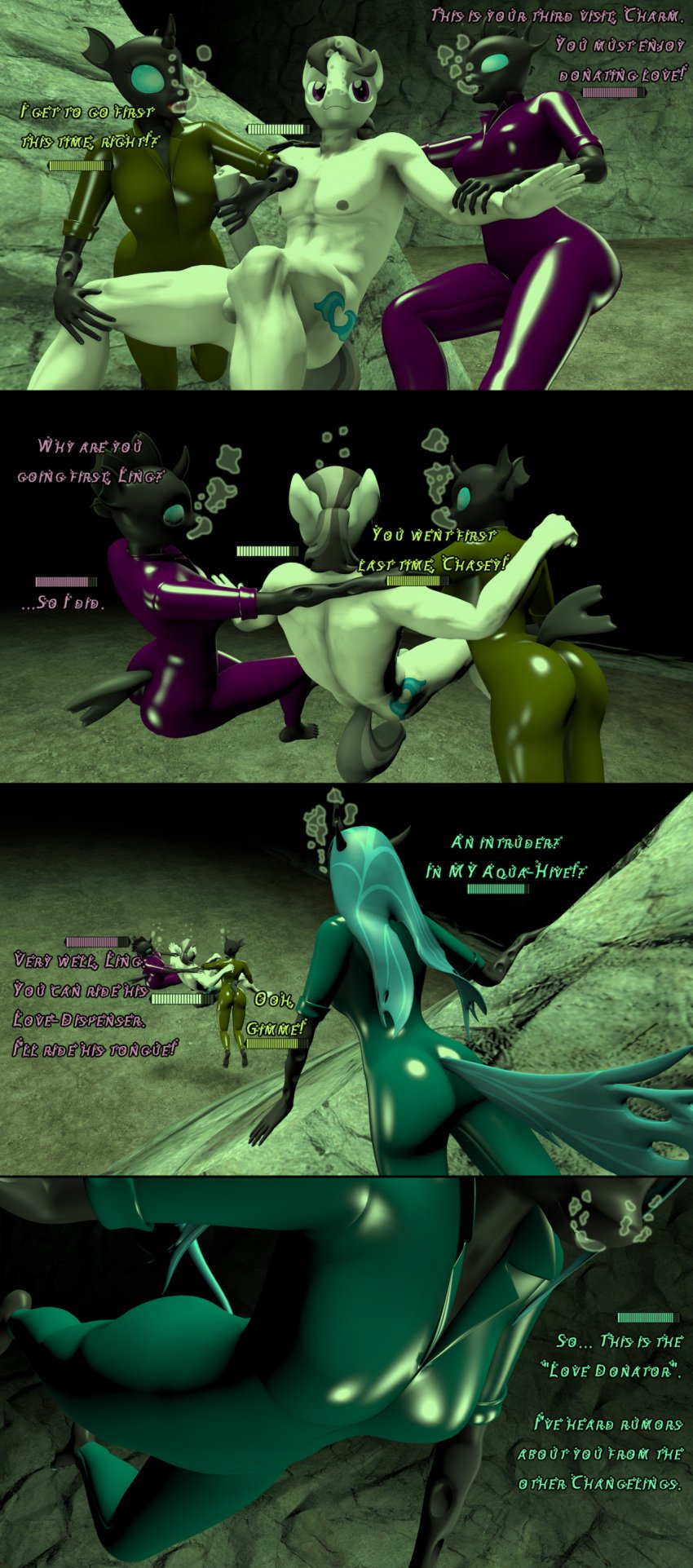 3d ass big_breasts english_text my_little_pony oc queen_chrysalis_(mlp) text underwater