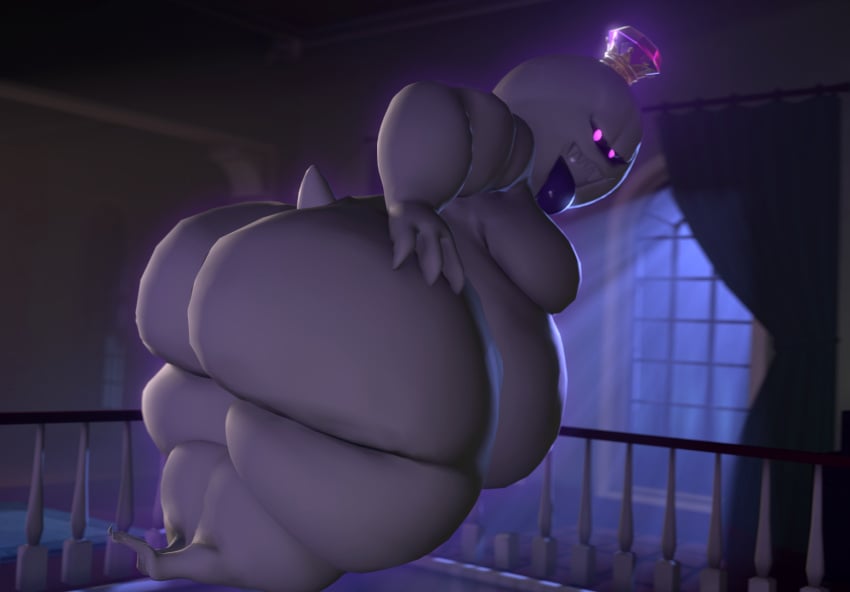 3d ass belly chubby fat ghost huge_ass king_boo luigi's_mansion male male_only mario_(series) moobs mrrainbow nintendo overweight source_filmmaker tagme