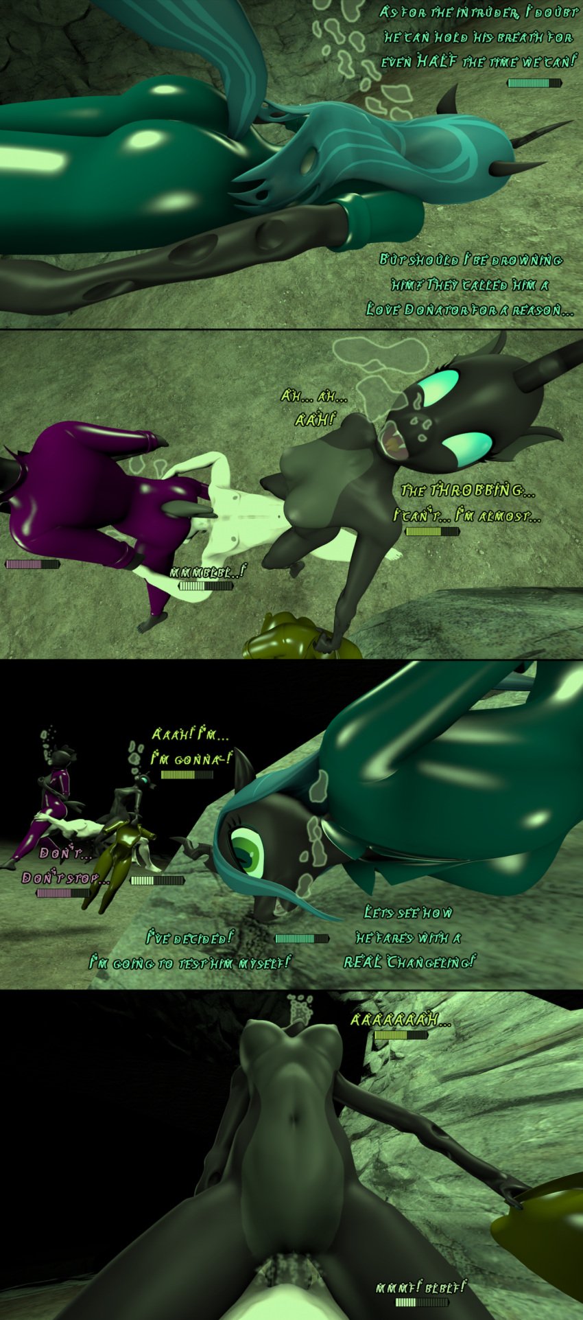 3d big_breasts changeling english_text my_little_pony oc queen_chrysalis_(mlp) sex text underwater