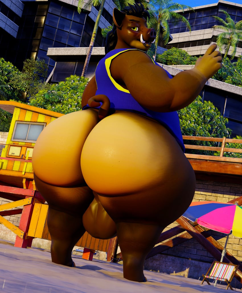 3d alternate_version_at_source ass balls clothing mrrainbow oc overweight pig tagme