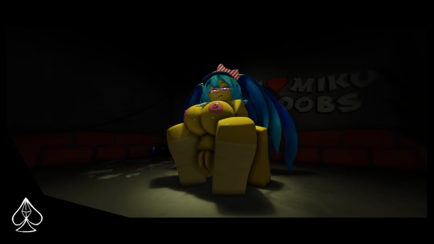 1girls 3d blue_hair breasts female fowlcaster_battler_(the_battle_bricks) gijinka2 nipples nude pussy roblox roblox_game robloxian self_upload solo tagme the_battle_bricks thighs yellow_skin