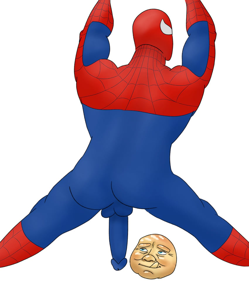 big_ass big_butt big_penis blowjob costume human/nonhuman kolobok kolobok_(story) licking_lips long_penis male male/male man marvel marvel_comics muscular muscular_anthro muscular_arms muscular_ass muscular_legs muscular_male non-human nonhuman_male spider-man spider-man_(series) through_clothes trapped uniform