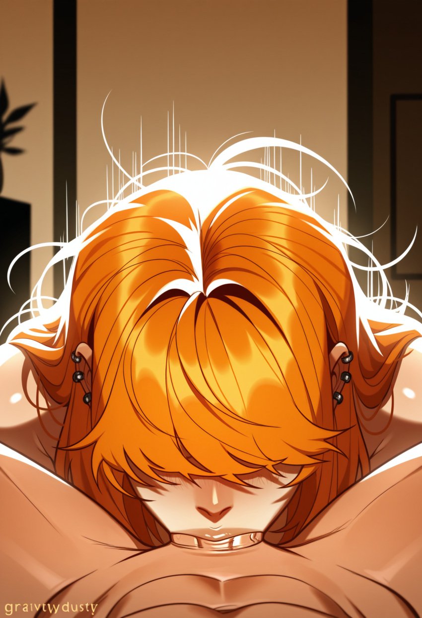 1girls ai_generated ashley_(notneededthr) bangs bangs_over_eyes big_breasts big_penis blowjob blowjob_pov breasts curvy curvy_body curvy_female curvy_figure deep_blowjob deepthroat female ginger ginger_hair hair_over_eyes huge_ass huge_breasts huge_hips huge_thighs light-skinned_female light_skin lips_piercing naked navel nipples notneededthr nude nude_female oc original_character penis piercing piercings posing pov puffy_nipples pussy smile sucking sucking_off sucking_penis swallowing_penis_while_deepthroat thick_ass thick_hips thick_legs thick_thighs
