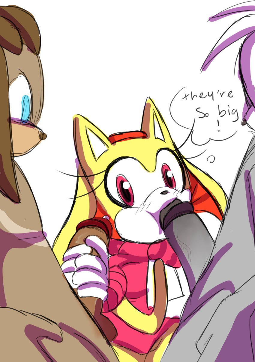 absurd_res anthro balls eulipotyphlan fan_character female group group_sex handjob hedgehog hi_res humanoid_penis male mammal oc oral penile penis precum saltwater saltwatertoffee sega sex sonic_(series) sonic_the_hedgehog_(series) sunshine_the_hedgehog_(oc) threesome