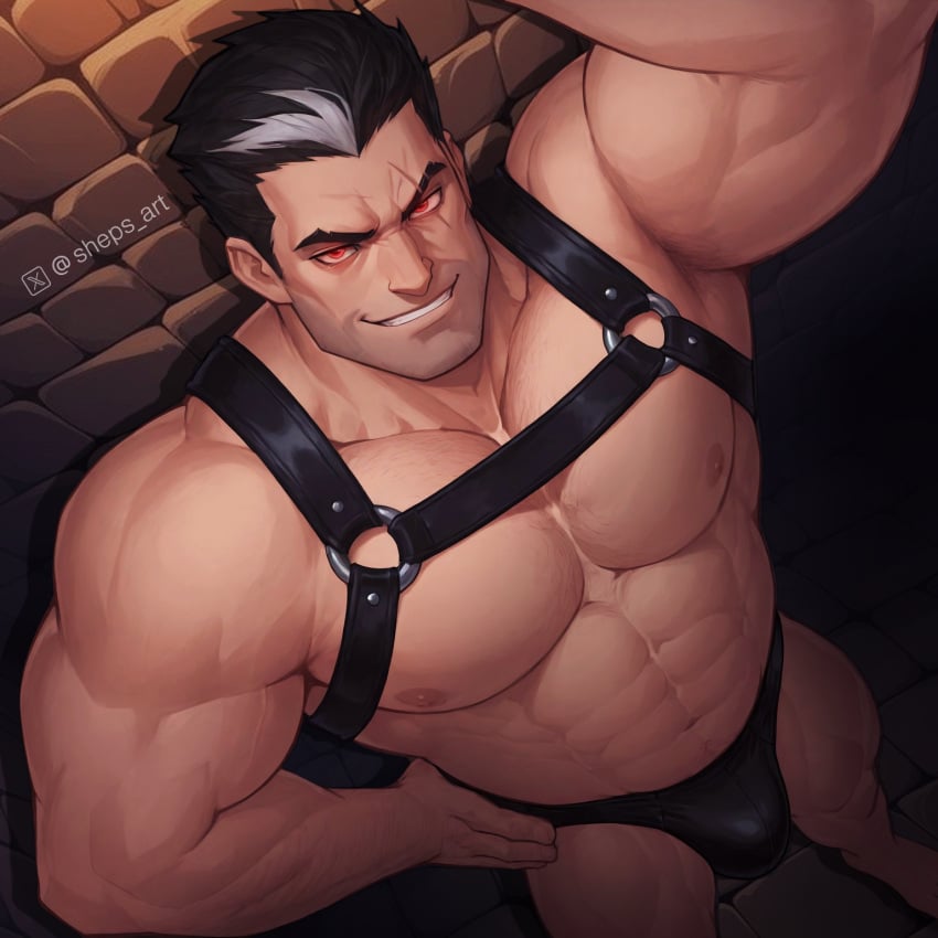 1boy 1boys 1male 2020s 2025 ai_generated bara bara_tiddies bara_tits barazoku dilf gay gay_male homosexual homosexual_male male male_focus male_only man manly masculine masculine_male nipples solo solo_male tagme
