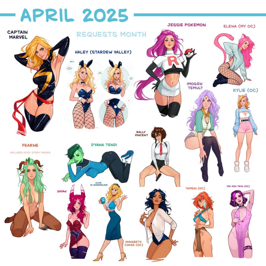 14girls 6+girls alice_(disney) alice_in_wonderland alien alien_girl alien_humanoid annabeth_chase_(minko) avengers big_ass big_breasts big_thighs breasts captain_marvel carol_danvers cat_girl catgirl critical_role critical_role:_bell's_hells curvaceous curvy curvy_figure d'vana_tendi dark-skinned_female dark_skin digital_media_(artwork) disney druid dungeons_&_dragons elena_(minko) faun fearne_calloway female game_freak green-skinned_female green_body green_skin gunsmith_cats haley_(stardew_valley) hips hourglass_figure huge_ass huge_breasts humanoid imogen_temult jessie_(pokemon) kylie_(minko) large_ass large_breasts league_of_legends legs lhotlan light-skinned_female light_skin marvel marvel_comics mature mature_female mia_von_trixi minko ms._marvel ms._marvel_(carol_danvers) multiple_girls musashi_(pokemon) nintendo olena_minko original original_character original_characters orion_(species) pokemon rally_vincent riot_games slim_waist star_trek star_trek_lower_decks stardew_valley tamsin_(minko) thick thick_hips thick_legs thick_thighs thighs vastaya vastayan voluptuous waist wide_hips xayah