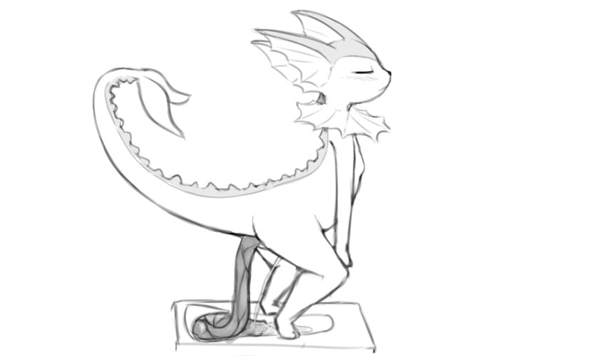 anthro ass blush bodily_fluids closed_eyes crouching eeveelution feces feces_in_toilet feces_pile female female_peeing female_pooping fin frill_(anatomy) generation_1_pokemon genital_fluids hand_on_leg hand_on_own_leg hand_on_own_thigh hand_on_thigh head_fin monochrome neck_frill nintendo peeing peeing_into_toilet pokemon pokemon_(species) pooping_in_toilet raised_tail scat scatplay simple_background solo tail tail_fin urine urine_stream vaporeon yang_(artist)