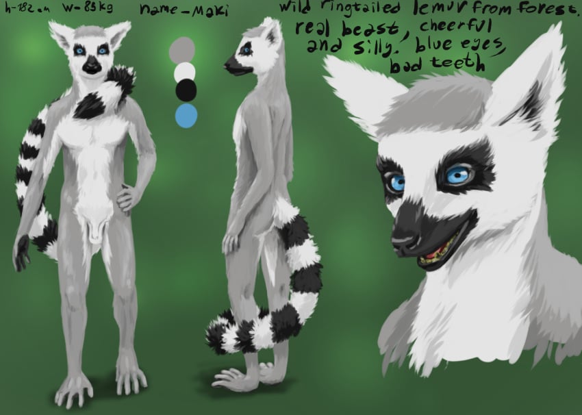 anthro lemur lemurlemurovich male mammal nude penis primate