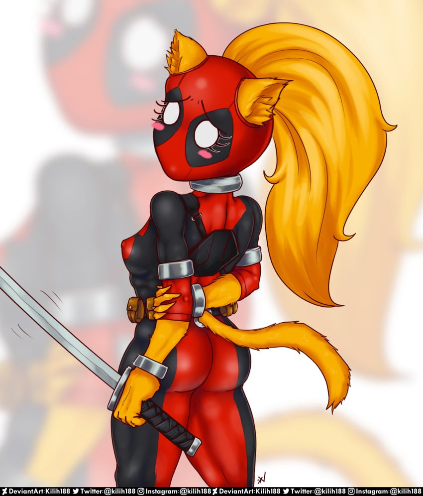 ass deadpool furry katana kilih188 lady_deadpool latex rule_63 small_breasts