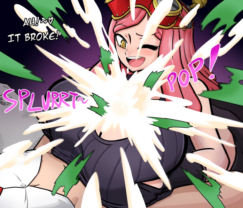 cum cum_explosion explosive_orgasm green_hair hatsume_mei izuku_midoriya mei_hatsume my_hero_academia paizuri vkid