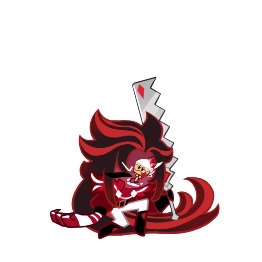 cake_hound canine cookie_run_kingdom cum red_hair red_velvet_cookie weapon white_pants