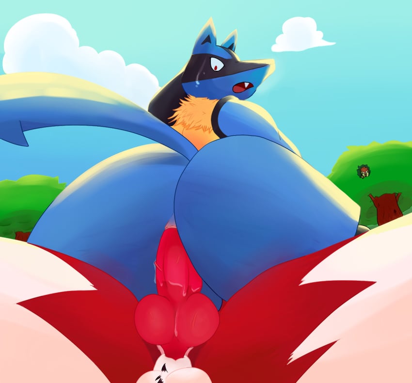 2boys ambiguous_gender anal anal_sex animal_genitalia animal_penis anthro anus ass avian big_ass bird canine canine_penis cowgirl_position erection forest fur furry gay interspecies jingus knot looking_back looking_down lucario lycanroc lying male male_only mammal midnight_lycanroc nintendo nude on_back on_floor on_top open_mouth outside penetration penis pidgeot pokemon pokemon_(species) pokemon_dppt pokemon_sm presenting presenting_anus presenting_hindquarters red_eyes sex sharp_teeth sitting spread_legs spreading sweat teeth testicles thick_thighs tongue tree veins veiny_penis video_games yaoi