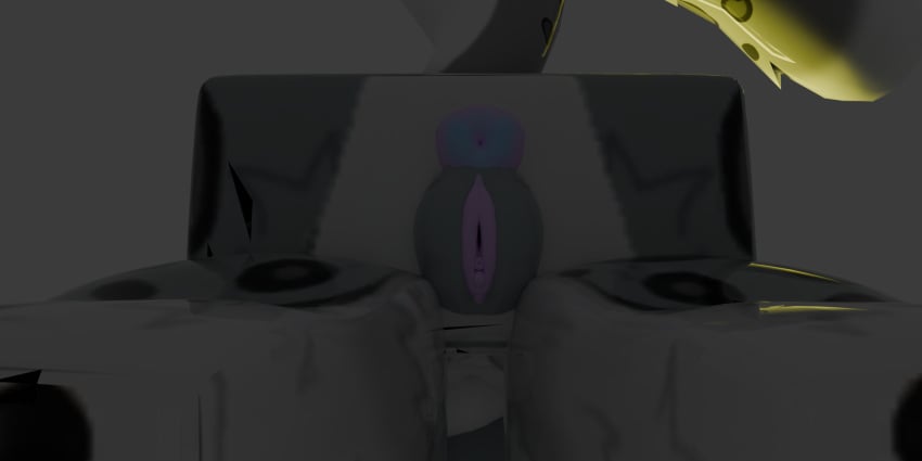 1girls 3d anus behind_view blank_background blender blender_(software) blender_cycles blue_skin female furry hazel34 hazel_(hazel34) pink_skin presenting pussy roblox self_insert self_upload snow_leopard snow_leopard_tail solo solo_female trans_(lore)