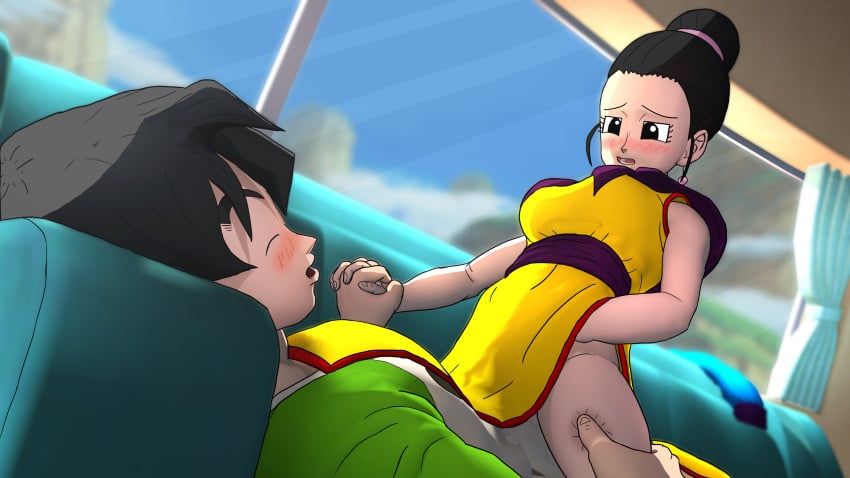 3d chi-chi_(dragon_ball) chichi chichi_(majin_buu_saga) dragon_ball dragon_ball_z female full_color implied_sex incest mother mother_and_son son son_goten tarrotherambler