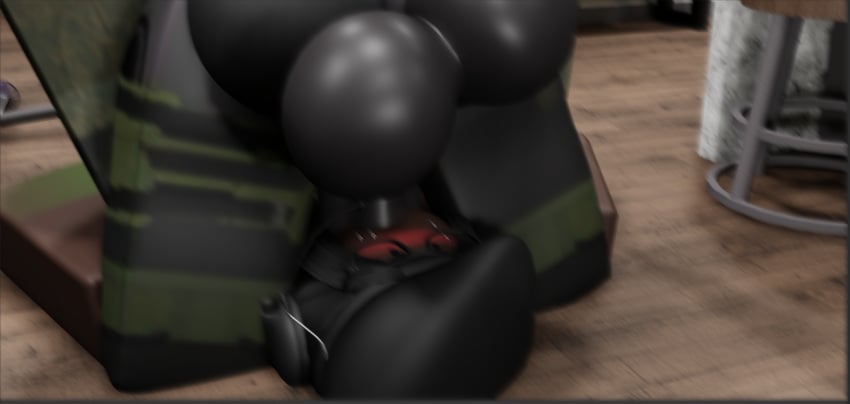 1boy 1girls 3d ass balls balls_on_face beret black_hair blowjob cometrr34 dark-skinned_female deepthroat facefuck green_clothing motion_blur penis penis_in_mouth roblox robloxian source_request tagme