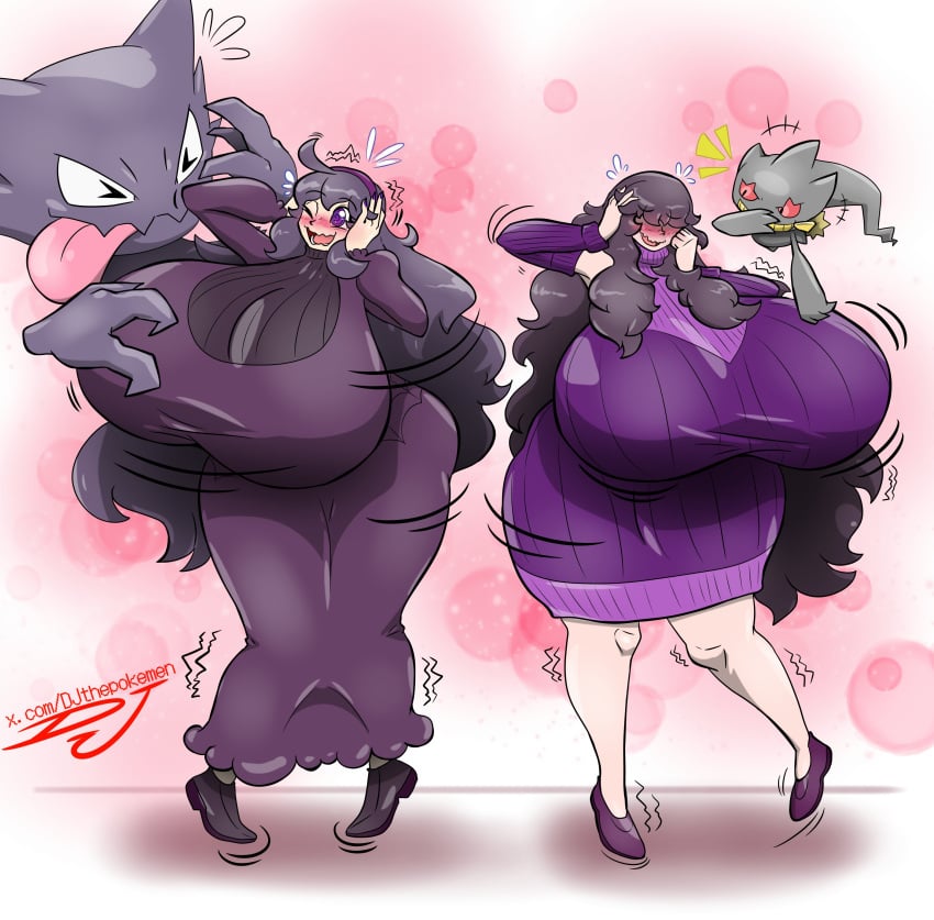 1girls banette big_ass big_breasts blush breasts breasts_bigger_than_head busty creatures_(company) curvy djthepokemen fan_character female game_freak goth hair haunter hex_maniac huge_breasts hyper hyper_breasts large_breasts mouth nintendo open_mouth pokemon purple_hair text thick thick_thighs thighs watermark wide_hips