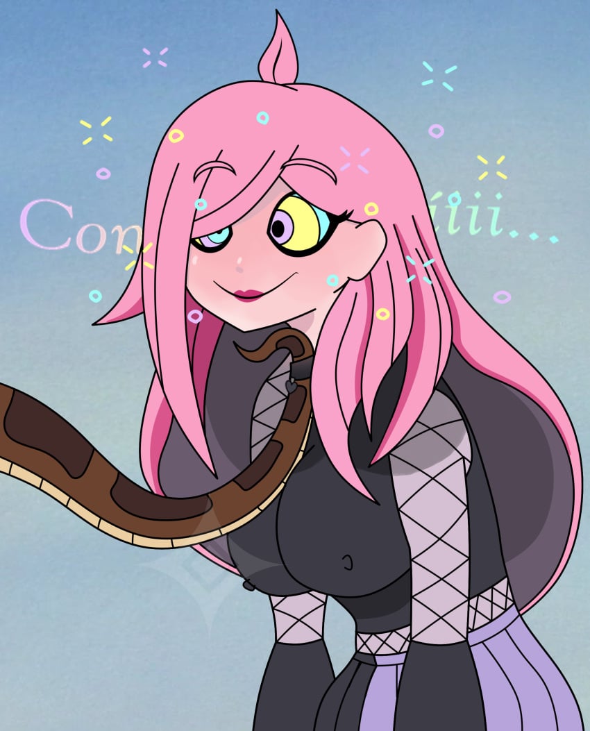 1girl coiling coils collar femsub hypnosis kaa kaa_eyes kayveleth latam_virtual_youtuber leash leash_and_collar leash_pull leashed_collar maledom medium_breasts mindless neneefthy nipples pink_hair smile smiling snake snake_tail the_jungle_book virtual_youtuber vtuber vtuberfanart