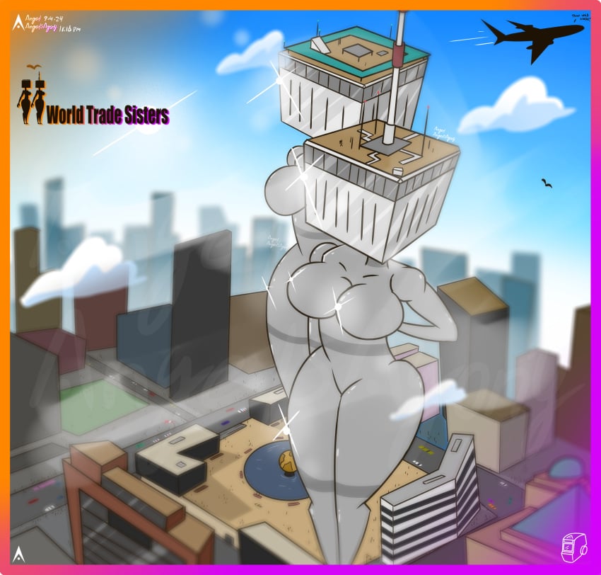 9/11 agonywelds anthro ass breasts building buildings controversial controversy deki female never_forget nude offens offensive plane sensitive smaller_male taller_girl tenna text thick_ass thick_thighs thighs twin_towers worldtradesisters